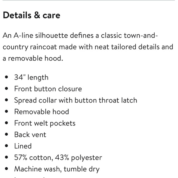 Lauren Ralph Lauren Balmacaan Hooded Raincoat - Picture 12 of 15